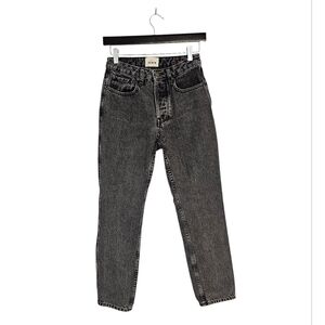 Sezane Denim High Rise Straight Leg Ankle Classic Gray Jeans 26 Preowned